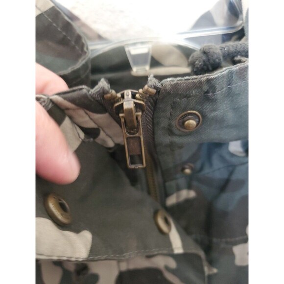 Active USA Womens Vest Small Camo Pockets Hooded Drawstring Waist Sleeveless - Picture 15 of 16